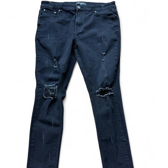 Serenede Other - Serenede‎ Mens Black Distressed Skinny Jeans Ripped Streetwear Size 38